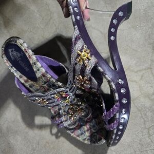 Chic Purple Embellished Women's Heels